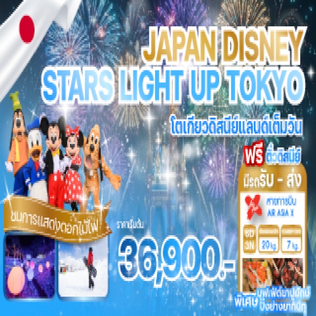 ทัวร์ญี่ปุ่น JAPAN DISNEY STARS LIGHT UP TOKYO