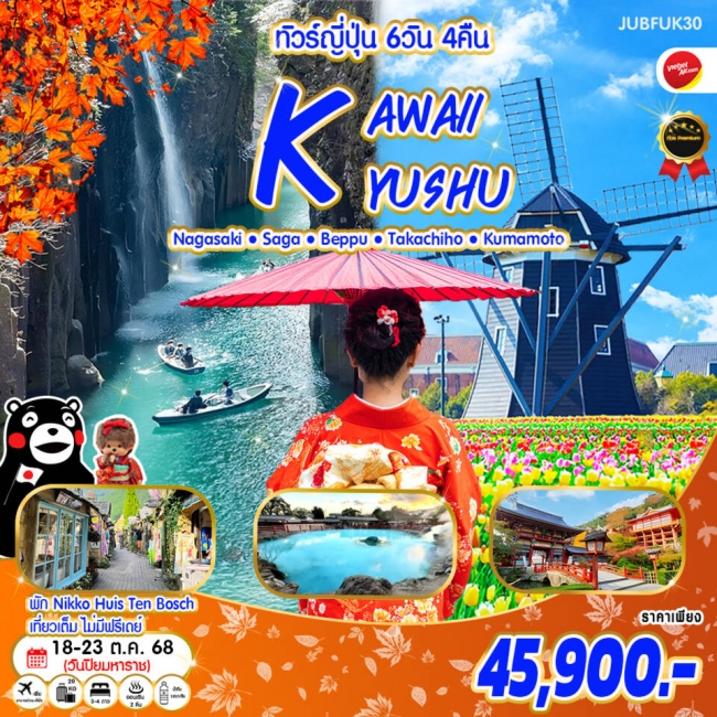 ทัวร์ญี่ปุ่น Kawaii Autumn Kyushu VZ