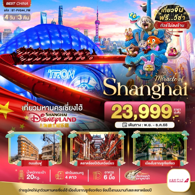 ทัวร์จีนเซี่ยงไฮ้ DISNEYLAND 