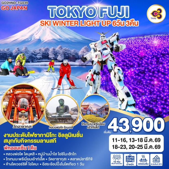 ทัวร์ญี่ปุ่นTOKYO FUJI SKI WINTER LIGHT UP