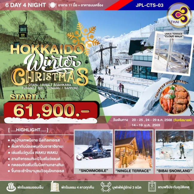 ทัวร์ญี่ปุ่น HOKKAIDO WINTER CHRISTMAS