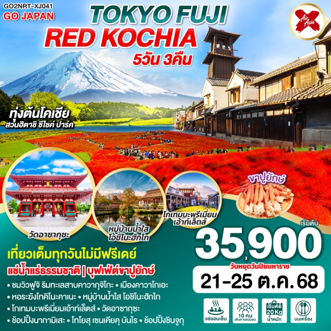 ทัวร์ญี่ปุ่น TOKYO FUJI RED KOCHIA 