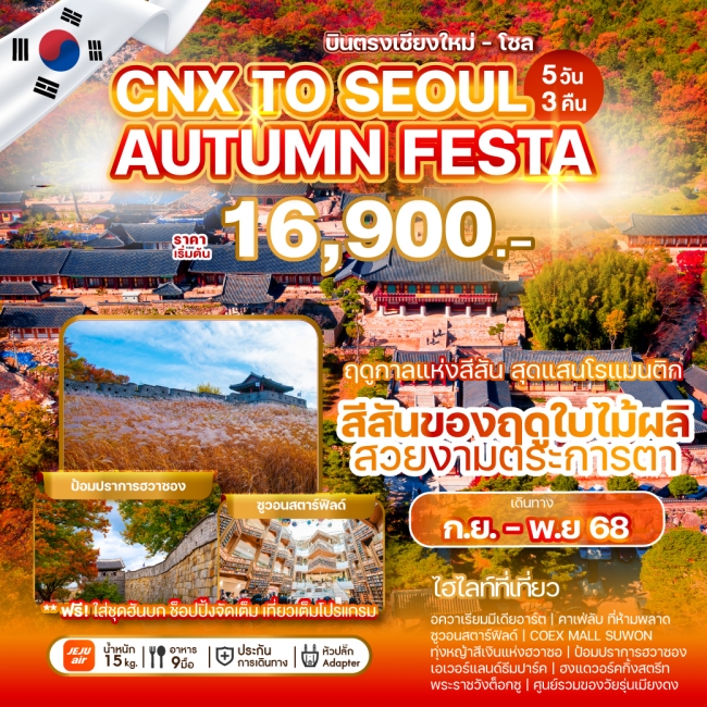 ทัวร์เกาหลีบินตรงเชียงใหม่ - โซล CHIANG MAI